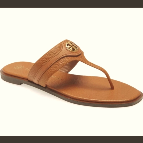 New Tory Burch Carson Thong Welt Flat Sandals - Picture 1 of 4
